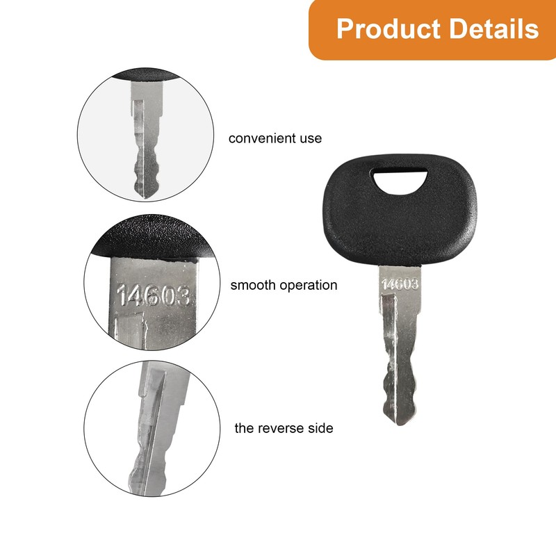 TUKEVA Pack of 10 14603 Ignition Keys Universal Construction Machinery