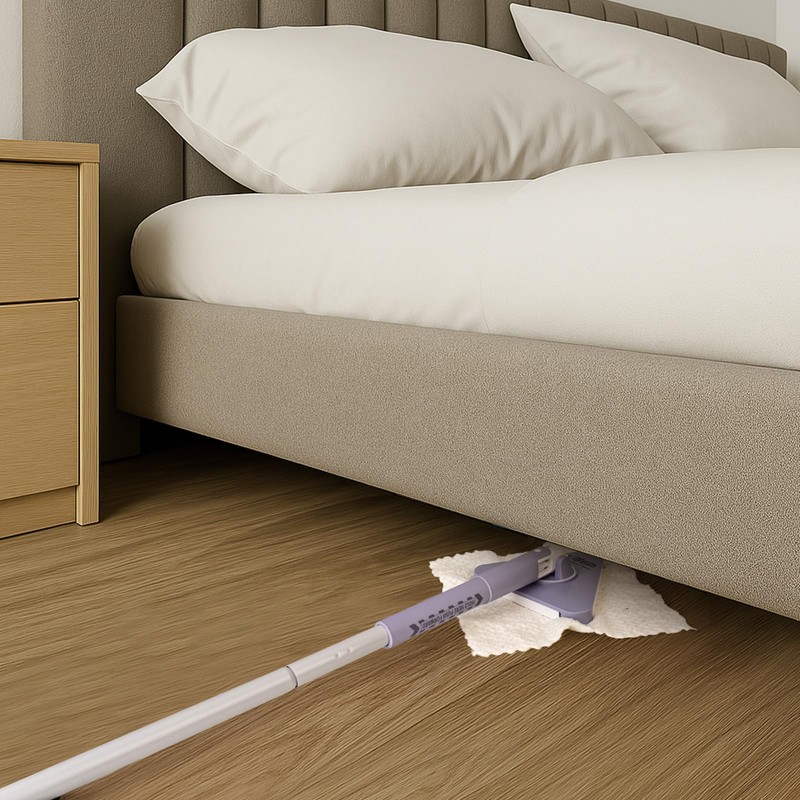 ClicLak Wall Cleaner Mop, Instantly Attach & Remove Cloth Touch-Free,