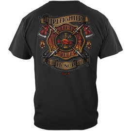 Erazor Bits Firefighting Tshirt - Fire Man Tee Shirts -Black XXX-Large