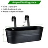 OGIMA Railing Planter Box, 3 Pack 16" Large Hanging Planters