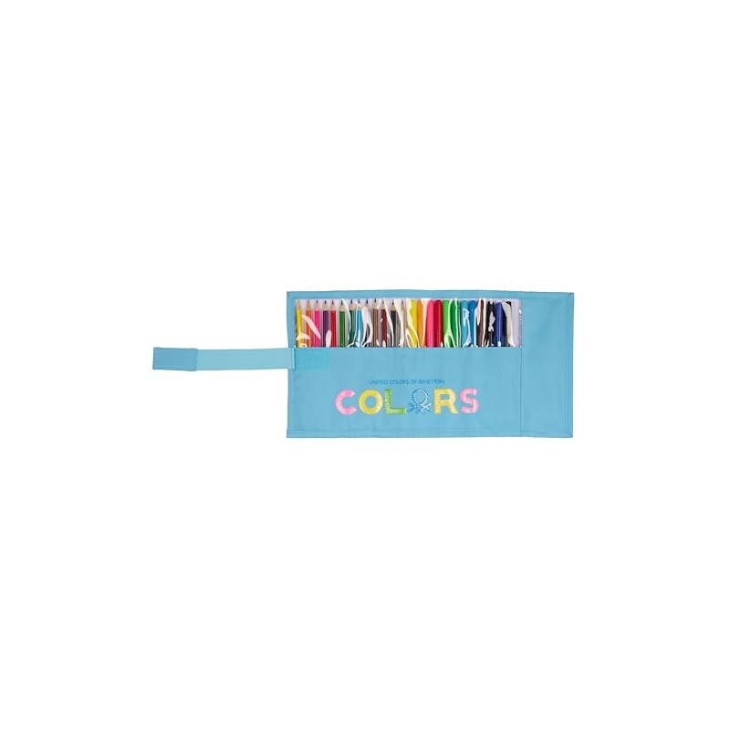 Safta Benetton Spring - Useful Roll-up Pencil Case Included, Pencil