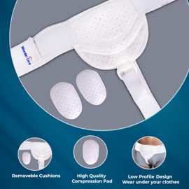 Wonder Care Hernia belt_men Inguinal-Hernia-Stützband Schmerzlinderung_entfernbare Kompressionspads Beckenwirbelsäule Flexibel einstellbar Groin Straps Links/Recht Inguinal Hernia Gürtel-S/M