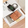 ASACESCU White Fluted Nightstand with Charging Station, Modern Bedside Table