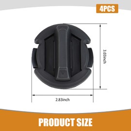 Bawkars 4 PCS Floor Drain Plug, Polaris General Twist Drain Plug Trap Seal, Compatible with Polaris RZR XP 1000 RZR 900/S Turbo General 1000, Replace #8414694 5414694 (Black)