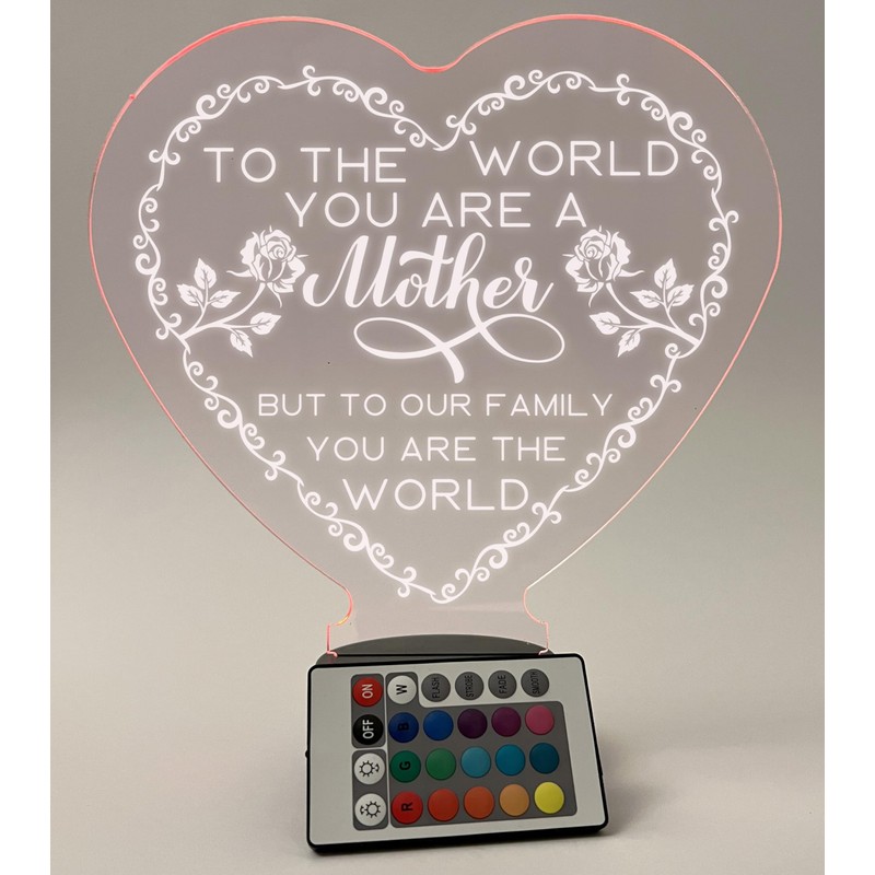 MIRROR MANIA LED Light Up Heart Softly illuminates Your Space