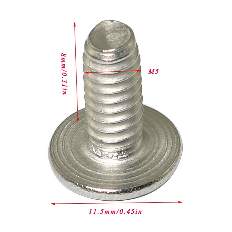 PZRT 25pcs Stainless Steel 304 Round Head Screws Hexagon HEX