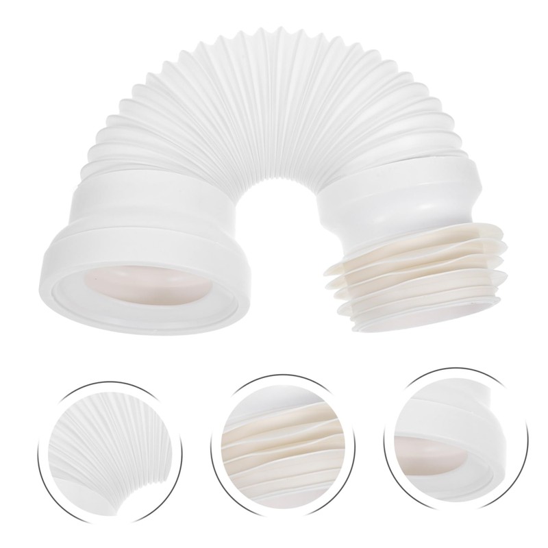 Operitacx Toilet Offset Seal Hose PVC Pipe Flexible and Sturdy