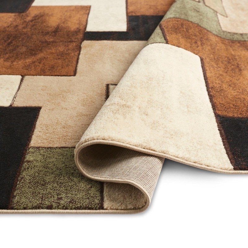 Home Dynamix Tribeca Mason Area Rug 5'2"x7'2", Abstract Brown/Green