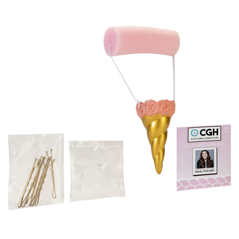 CGH Cute Girls Hairstyles! Unicorn Hair Kit with Bun Maker