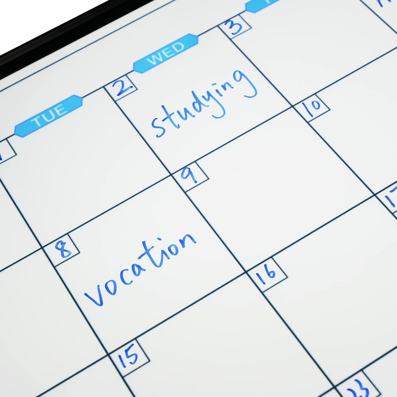 JILoffice Magnetic Calendar Whiteboard & Bulletin Corkboard Combination, Combo Board