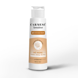 Carmesi Sensitive Intimate Wash | Enriched with Natural Oats | No Burning, No Itching | Paraben-Free, Phthalate-Free, and Cruelty-Free | 100 ml