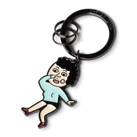 U-PICK Cute Keychain Metal Keychain Cartoon Style Keychain Bag Accessory Birthday Gift, Dance Pineapple B