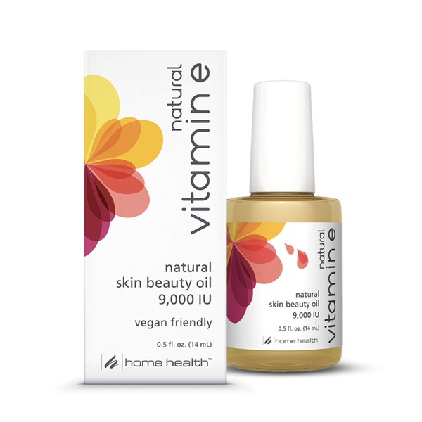 Home Health Natural Vitamin E Skin Beauty Oil - 9,000 iu.5 fl oz - Helps To Protect, Nourish & Condition Skin, Non-Synthetic- Paraben-Free, Fragrance-Free, Vegan