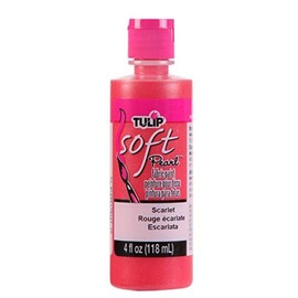 Tulip Soft Fabric Paint 4oz, Scarlet, Pearl Scarlett, One Size