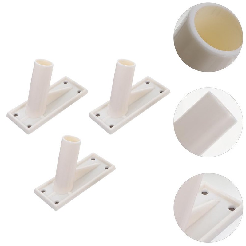 IWOWHERO Pack of 3 Metal Flagpole Base, Adjustable Base, Flagpole