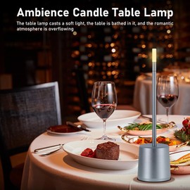 HPUFKOT Portable LED Metal Table Lamp - 3 Level Brightness Touch Control Desk Lamps for Bedroom Nightstand,Rechargeable Battery - Ideal Bedside Lamp for Bedroom Nightstand