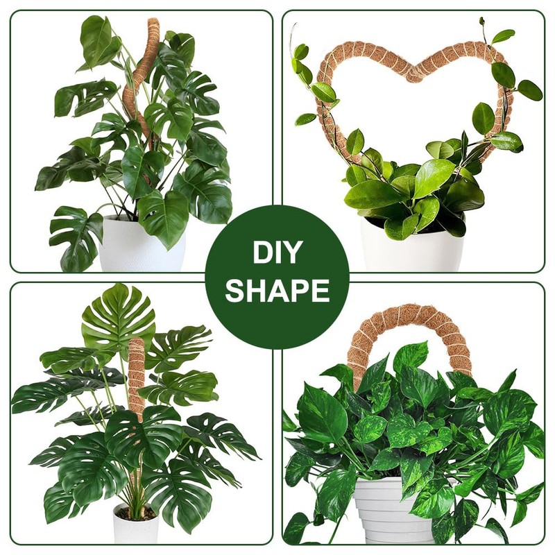 Moss Pole 4pcs 70cm Poles for Plants Bendable Plant Supports