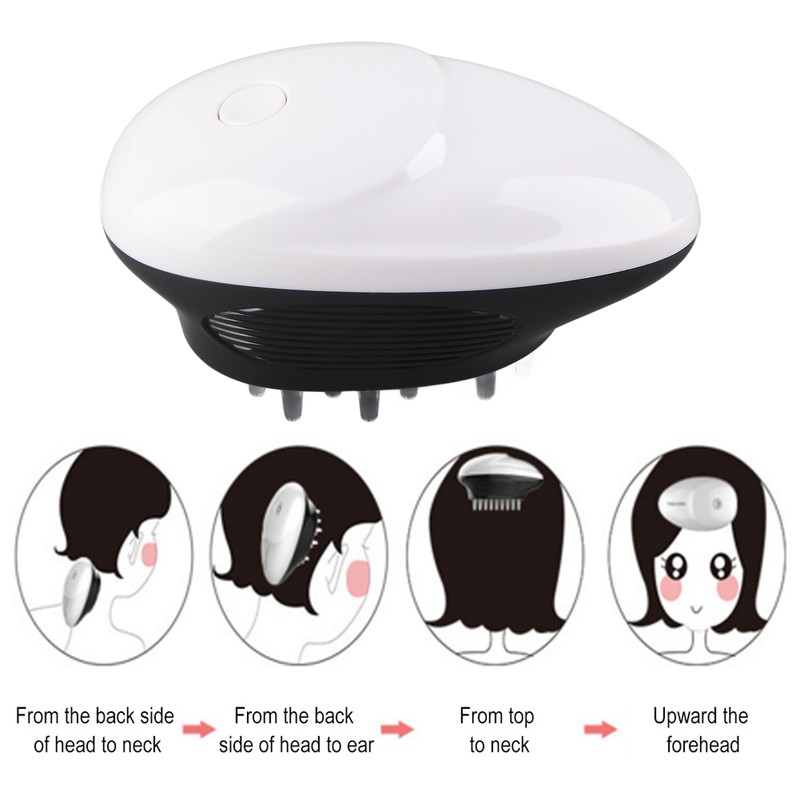 8000rpm Micro Vibration Head Massage Comb Prevent Static Electricity Electric