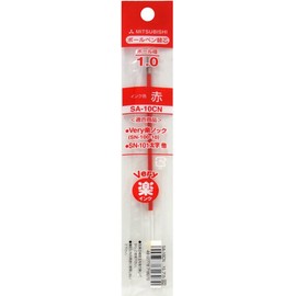 三菱鉛筆 油性ボールペン替芯 ベリー楽ノック 1.0 赤 10本 SA10CN.15