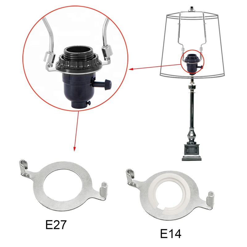 ECUDIS 2 Pcs Uno Lamp Harp Saddle Adapter Converter for