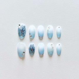 [Neat Serene] Handmade nail tips - Stiletto / [청초 Serene] 수제네일팁 - 스틸레토