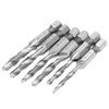 6Pcs Taps HSS Hex Shank Screw Thread Combined Tapping Drill