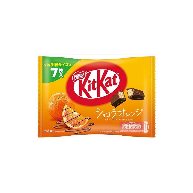Nestle Japan Kit Kat Mini Chocolat Orange, 7 Sheets x