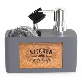 CHILL HOUSE Grey Soap Dispenser Kitchen Soap Dispenser – Kitchen Soap Dispenser – Kitchen Soap Dispenser – Sink Organizer – Kitchen Accessories – Fairy Dispenser