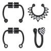 AceFun Fake Septum Nose Ring, Horseshoe-Shaped False Nose Ring Reusable