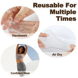 HYUEKOKO 3 PCS Reusable Invisible Camel Toe Concealer, Seamless Camel Toe Hider Individual Package, Silicone Underwear Camel Toe Cover for Yoga Pants, Swimwear and Leggings