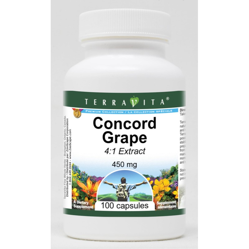 Concord Grape 4:1-450 mg (100 Capsules, ZIN: 520322)