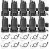 MC-528 10 Pack Walkie Talkies for Adult with Earpiece Two-Way