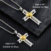 YL Cross Necklace for Men 316L Stainless Steel Medium Jesus