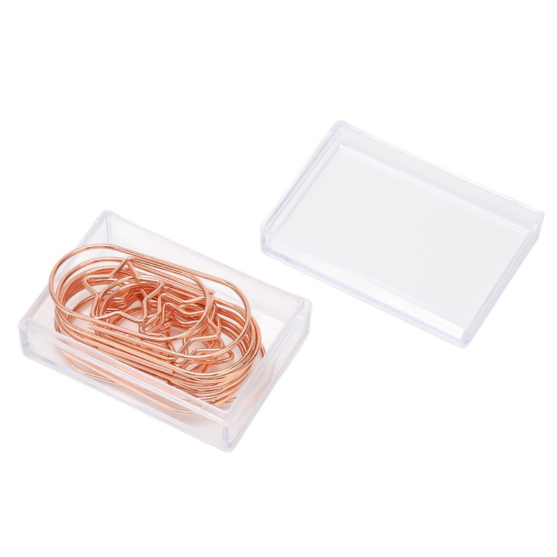 100pcs Rose Gold Star Paper Clips Slip Resistance Rust Prevention