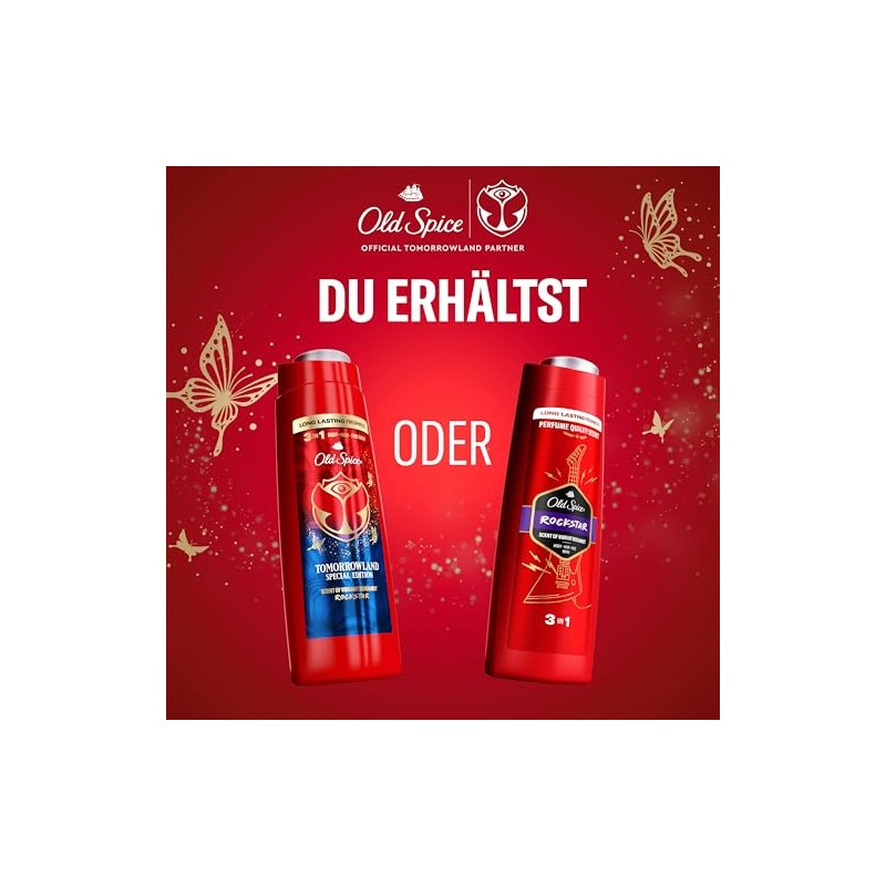 Old Spice Rockstar 3-in-1 Shower Gel for Hair, Face and