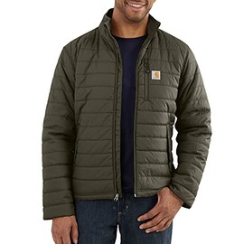 Carhartt Men's Rain Defender Relaxed Fit Lightweight Insulated Jacket, Moss, Small