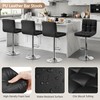 Yaheetech Bar Stools Set of 2, Adjustable PU Leather Swivel
