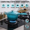 Onader 1QT Saucepan with Lid, Enameled Cast Iron Sauce Pan,