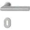 HOPPE Amsterdam Handle Set on Mini Rosette BB, Door Thickness
