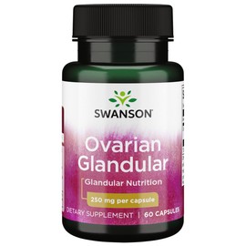 Swanson Swanson Ovarian Glandular Supplement - Women's Glandular Health and Balance Support - Premium Bovine Tissue - 60 Capsules, 250mg Each