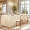 3 Pack Ivory Polyester Table Clothes for 6 Foot Rectangle