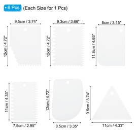 PATIKIL 6 Pcs Plastic Clay Scraper, 1 Set Pottery Tools Soft Carving Scraper Kit Clay Sculpting Tools Ceramics Cutter for Beginners Pottery Modeling, White