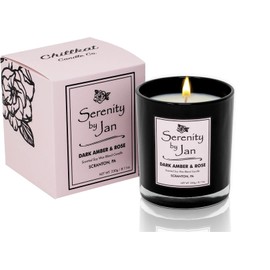 Serenity by Jan Scented Candle, Dark Amber and Rose
