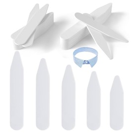 JEYORZY Set of 50 collar stays for men's shirts in 5 sizes - collar enhancer made of rods for a perfect fit of the shirt collar, ideal as a gift for father or husband