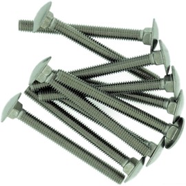 M6 (6mm x 45mm) Cup Square Carriage Bolt (Fully Threaded) - Stainless Steel (A2) (Pack of 10)
