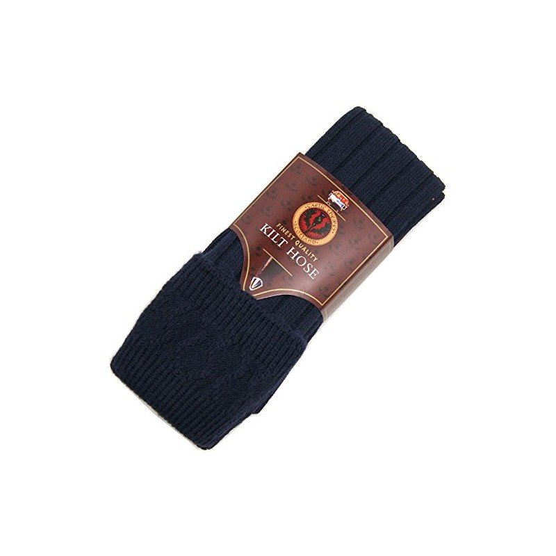 USA Kilts Men's Kilt Hose Navy Blue Medium