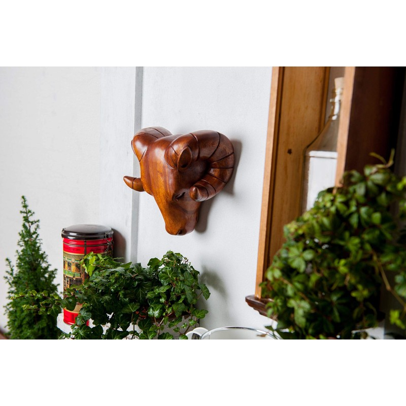 Windalf Wall Decoration RAM 20 cm Aries Hiking Trophy Viking