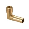 sourcing map Brass Barb Hose Fitting, 90 Degree Elbow 10mm