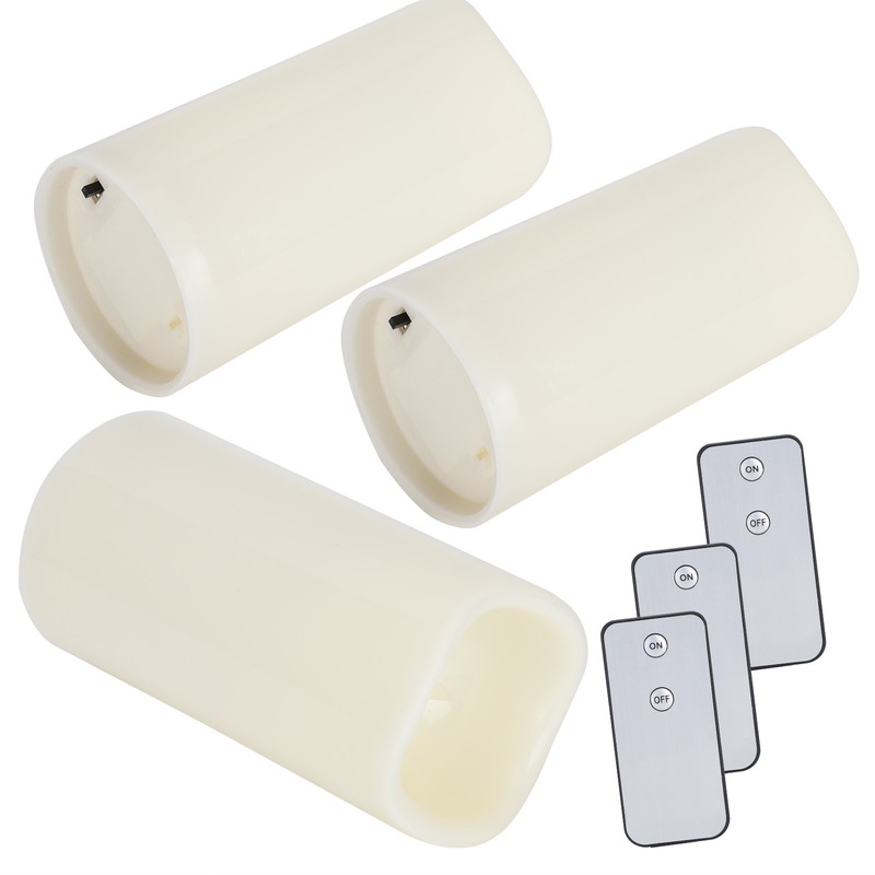 3PCS Remote Control Electronic LED Simulation Candle Lamp for Home