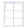 6 Up Label, 3-1/3" x 4" Shipping Address Labels, Laser